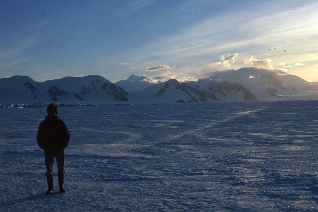 Author on Sea Ice, Antarctic Peninsula 1977