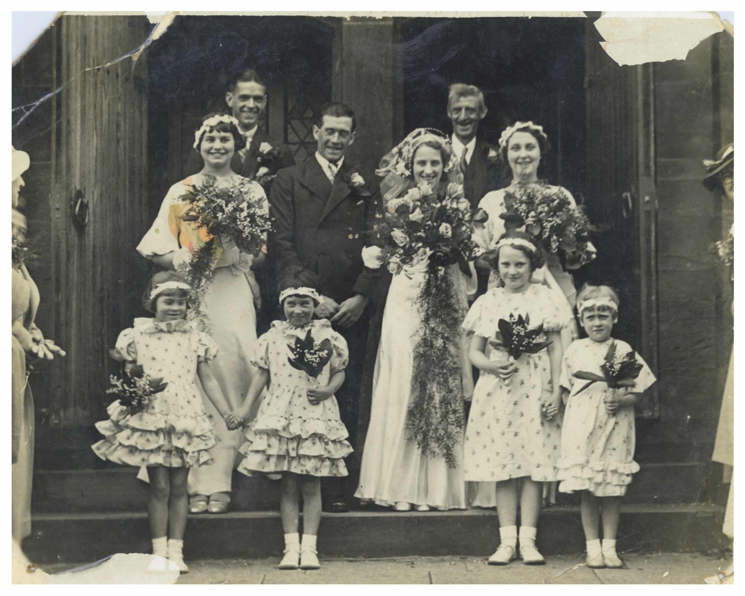 Tommy Davison and Elizabeth Littlefair's marriage, Chopwell circa 1923