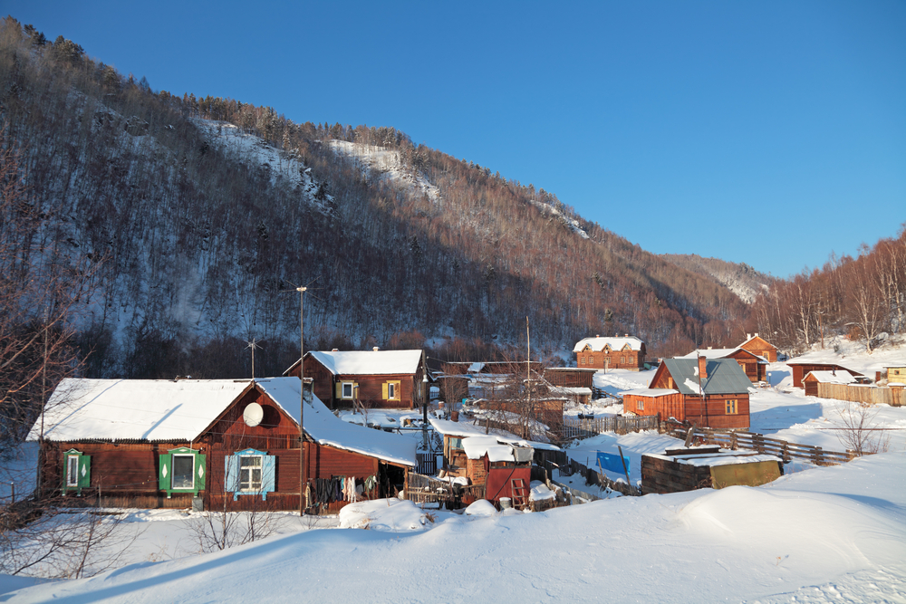 Houses near Lake Baikal