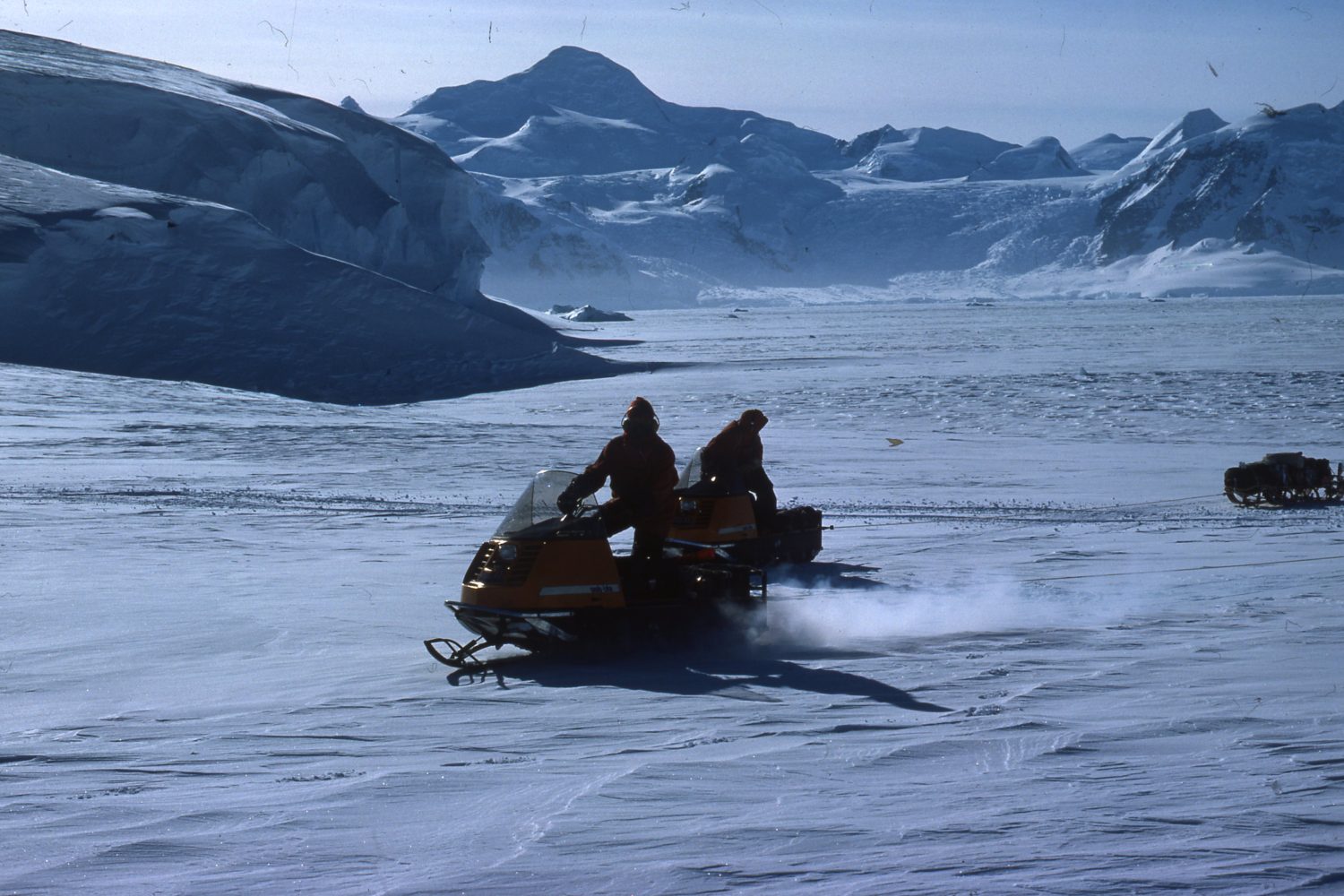 Skidu on Sea Ice, Rothera Point, Antarctic Peninsula 1977